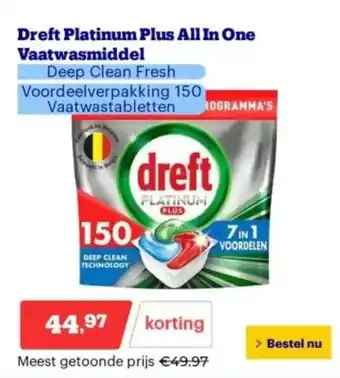 Bol.com Dreft platinum plus all in one vaatwasmiddel aanbieding