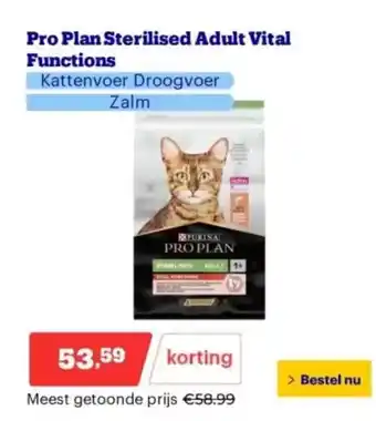 Bol.com Pro plan sterilised adult vital functions aanbieding