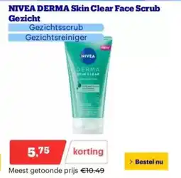 Bol.com NIVEA DERMA Skin Clear Face Scrub Gezicht aanbieding