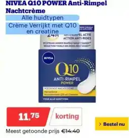 Bol.com NIVEA Q10 POWER Anti-Rimpel Nachtcrème aanbieding