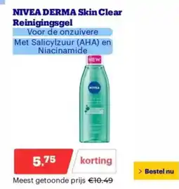 Bol.com NIVEA DERMA Skin Clear Reinigingsgel aanbieding