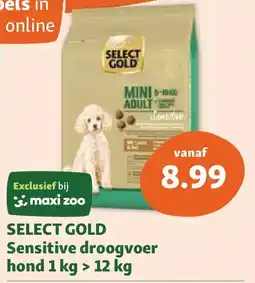 Maxi Zoo SELECT GOLD Sensitive droogvoer hond 1 kg > 12 kg aanbieding