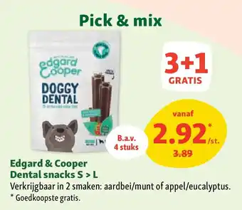 Maxi Zoo Edgard & Cooper Dental snacks S > L aanbieding