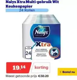 Bol.com Nalys xtra multi-gebruik wit keukenpapier aanbieding