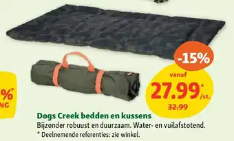 Maxi Zoo Dogs Creek bedden en kussens aanbieding