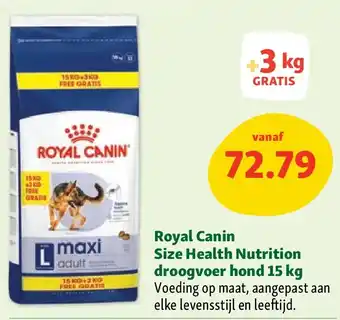 Maxi Zoo Royal Canin Size Health Nutrition droogvoer hond 15 kg aanbieding