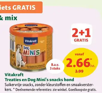 Maxi Zoo Vitakraft Treaties en Dog Mini's snacks hond aanbieding