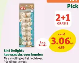 Maxi Zoo 8in1 Delights kauwsnacks voor honden aanbieding