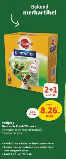 Maxi Zoo Pedigree Dentastix Fresh 28 stuks aanbieding