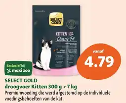 Maxi Zoo SELECT GOLD droogvoer Kitten 300 g > 7 kg aanbieding