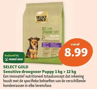 Maxi Zoo SELECT GOLD Sensitive droogvoer Puppy 1 kg > 12 kg aanbieding