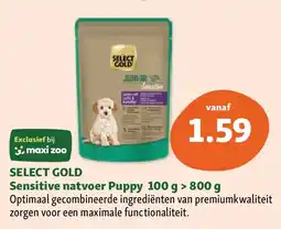 Maxi Zoo SELECT GOLD Sensitive natvoer Puppy 100 g > 800 g aanbieding