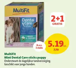 Maxi Zoo MultiFit Mint Dental Care sticks puppy aanbieding