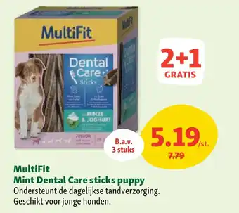 Maxi Zoo MultiFit Mint Dental Care sticks puppy aanbieding