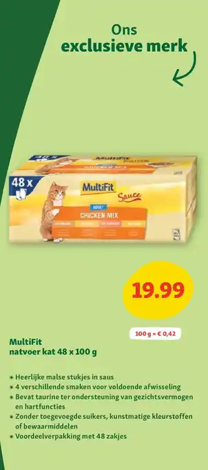 Maxi Zoo MultiFit natvoer kat 48 x 100 g aanbieding