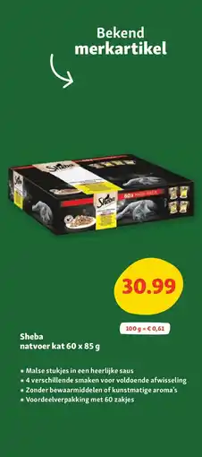 Maxi Zoo Sheba natvoer kat 60 x 85 g aanbieding