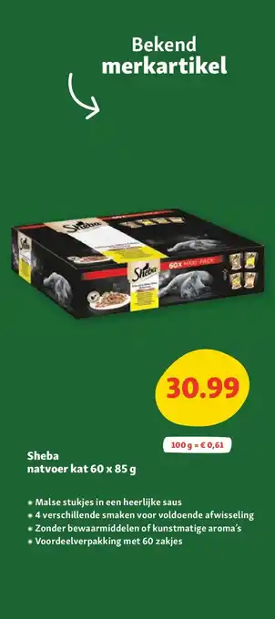 Maxi Zoo Sheba natvoer kat 60 x 85 g aanbieding