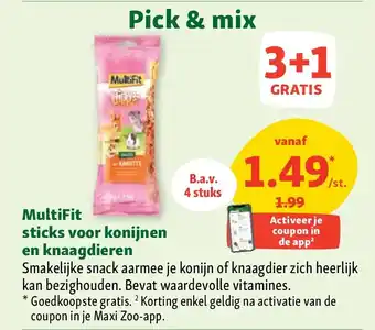 Maxi Zoo MultiFit sticks voor konijnen en knaagdieren aanbieding