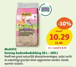 Maxi Zoo MultiFit hennep bodembedekking 30 L – 100 L aanbieding