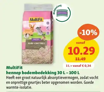 Maxi Zoo MultiFit hennep bodembedekking 30 L – 100 L aanbieding