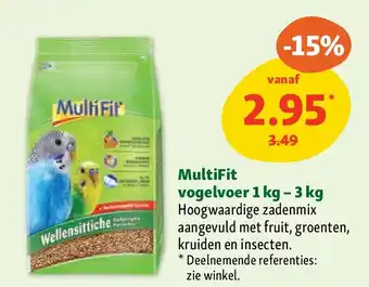 Maxi Zoo MultiFit vogelvoer 1 kg – 3 kg aanbieding