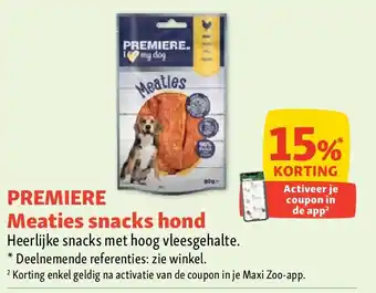 Maxi Zoo PREMIERE Meaties snacks hond aanbieding