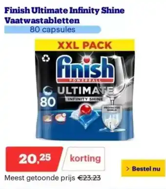 Bol.com Finish ultimate infinity shine vaatwastabletten aanbieding