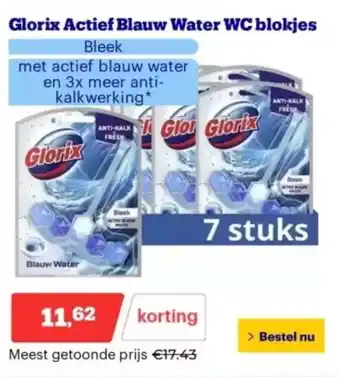 Bol.com Glorix Actief Blauw Water WC blokjes aanbieding