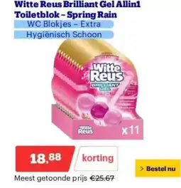 Bol.com Witte reus brilliant gel allin1 toiletblok spring rain aanbieding