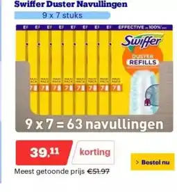 Bol.com Swiffer duster navullingen aanbieding