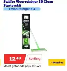 Bol.com Swiffer Vloerreiniger 3D Clean Starterskit aanbieding