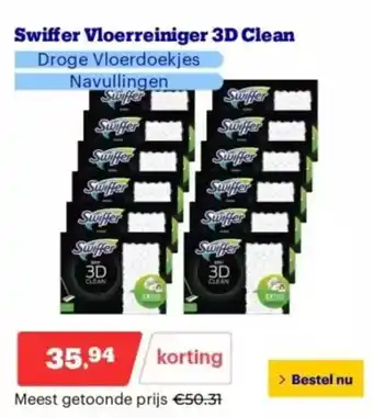 Bol.com Swiffer Vloerreiniger 3D Clean aanbieding