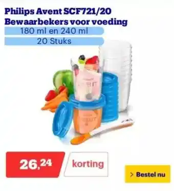 Bol.com Philips Avent SCF721/20 Bewaarbekers voor voeding aanbieding