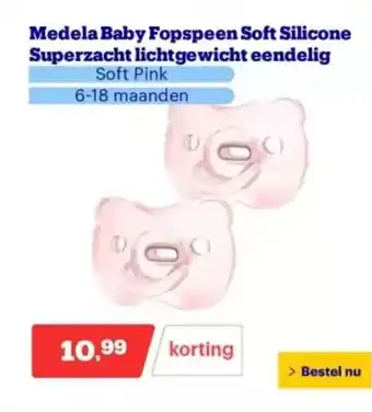 Bol.com Medela baby fopspeen soft silicone superzacht lichtgewicht eendelig aanbieding