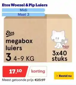 Bol.com Etos woezel & pip luiers aanbieding