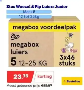 Bol.com Etos woezel & pip luiers junior aanbieding