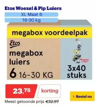 Bol.com Etos woezel & pip luiers aanbieding