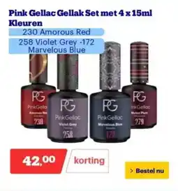 Bol.com Pink gellac gellak set met  kleuren aanbieding