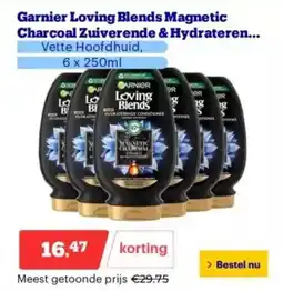 Bol.com Garnier loving blends magnetic charcoal zuiverende & hydrateren aanbieding