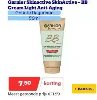 Bol.com Garnier Skinactive SkinActive BB Cream Light Anti-Aging aanbieding