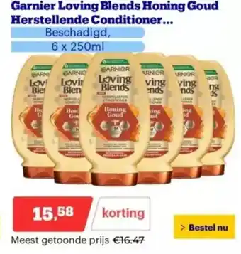 Bol.com Garnier Loving Blends Honing Goud Herstellende Conditioner aanbieding