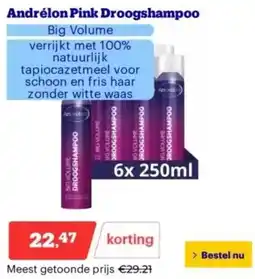 Bol.com Andrélon pink droogshampoo aanbieding