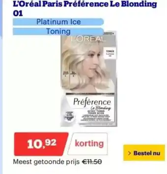 Bol.com L'oréal paris préférence le blonding 01 aanbieding