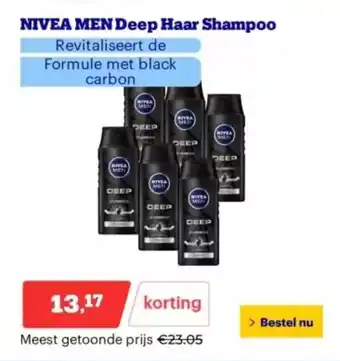 Bol.com NIVEA MEN Deep Haar Shampoo aanbieding