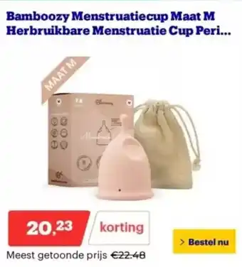 Bol.com Bamboozy menstruatiecup maat m herbruikbare menstruatie cup peri aanbieding