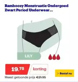 Bol.com Bamboozy menstruatie ondergoed zwart period underwear aanbieding