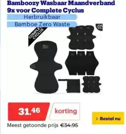 Bol.com Bamboozy wasbaar maandverband 9x voor complete cyclus aanbieding