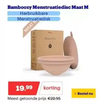 Bol.com Bamboozy Menstruatiedisc Maat M aanbieding