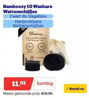 Bol.com Bamboozy 10 Wasbare Wattenschijfjes aanbieding