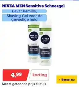 Bol.com NIVEA MEN Sensitive Scheergel aanbieding